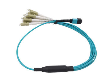 Ξεσπήστε θηλυκό σκοινιού μπαλωμάτων MTP MPO 6 στο μπλε τύπων Β ινών LSZH DX LC 12