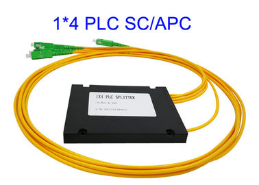 1x4 θραύστης PLC οπτικών ινών, θραύστης 3,0 1260nm PLC ABS FTTH στο μήκος κύματος 1650nm