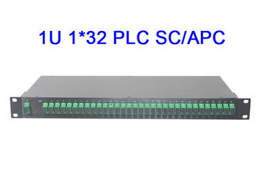 το οπτικό ράφι ενότητας θραυστών PLC ινών 1U 1x32 τοποθετεί την ψηφιακή χαμηλή απώλεια εισαγωγής