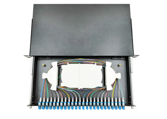 τύπος συρταριών πλαισίων επιτροπής μπαλωμάτων ινών ραφιών πυρήνων ODF 1U 19» LC UPC 48