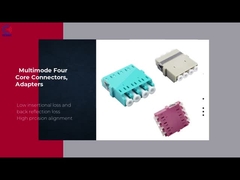 Άριστος προσαρμοστής 4 οπτικών ινών απόδοσης μπλε συστημάτων επικοινωνίας FTTH πυρήνων LC