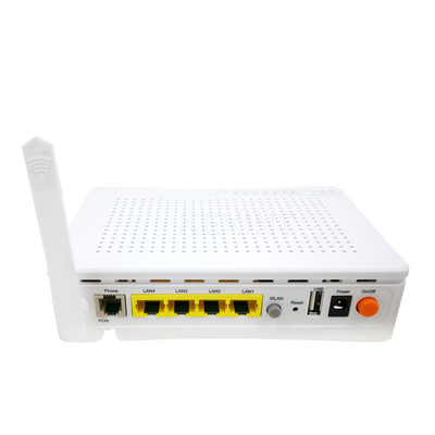KEXINT Wifi 4GE 2POTS Δρομολογητής GEPON ONU Λευκό Αγγλικό Δίκτυο Λογισμικού 1 Θύρα SC UPC PON