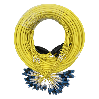 Ενιαίο σκοινί 36 μπαλωμάτων οπτικών ινών τρόπου G657A2 κίτρινο χρώμα πυρήνων με αντιφατικό