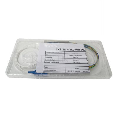 1x3 SC / UPC Fiber Optical Plc Splitter 1 M μήκος