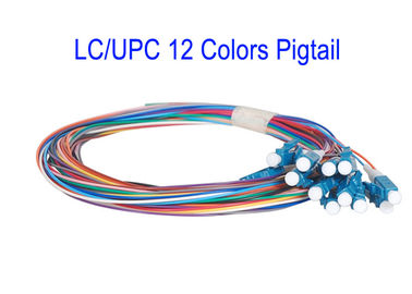 LC/UPC 12 καλώδια G652D G657A1 G657A2 1m 1.5m μπαλωμάτων ινών σκοινιού μπαλωμάτων χρωμάτων SM πυρήνων